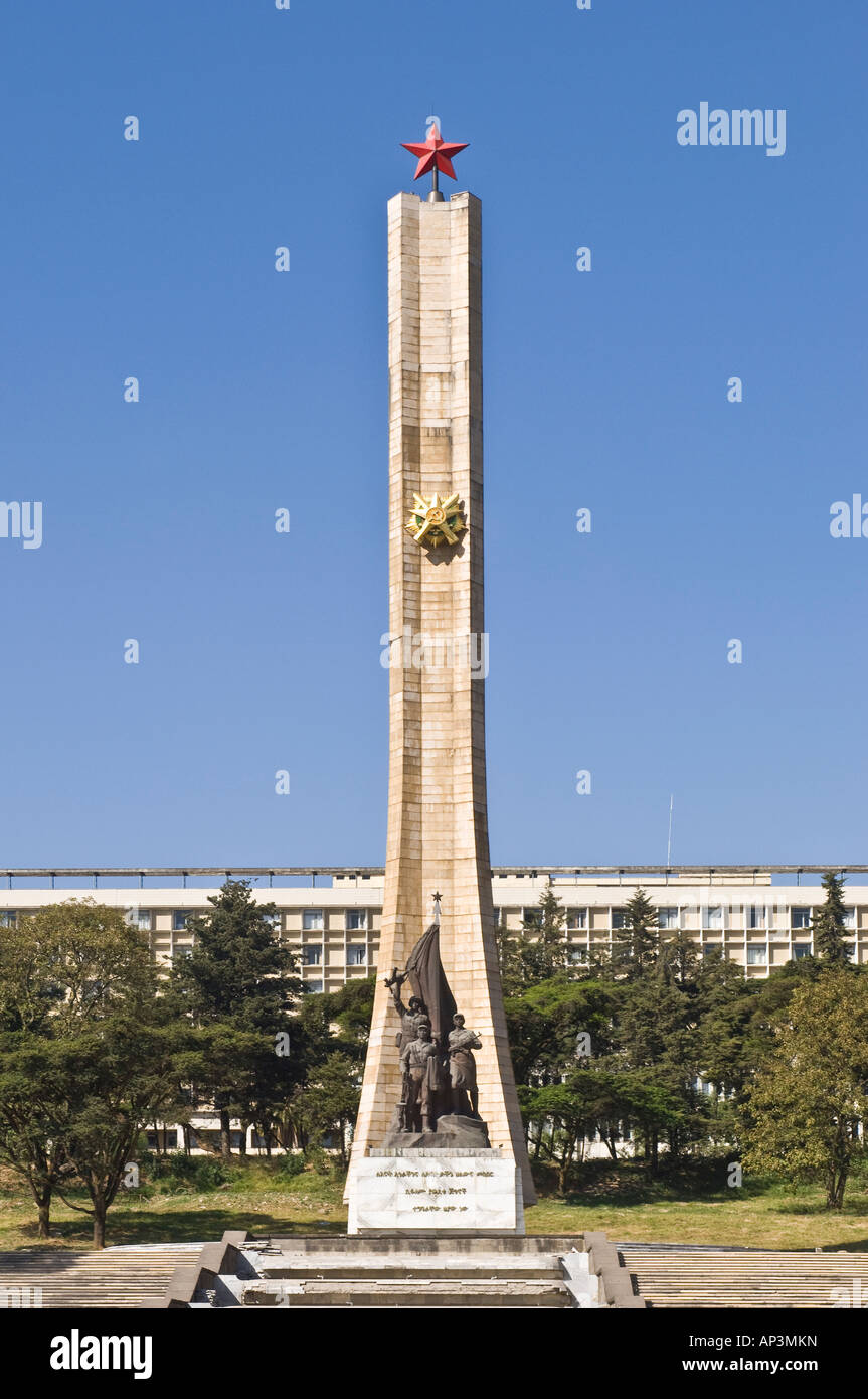 The Tiglachin Monument or Derg Monument that stands in front of the post office of Addis Ababa