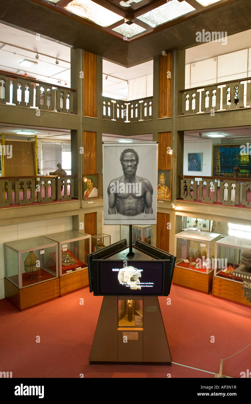 The main entrance hall of the National Museum in Addis Ababa. Stock Photo
