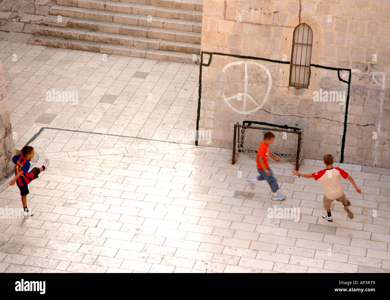 Children playing Football in Dubrovnik Stock Photo Alamy