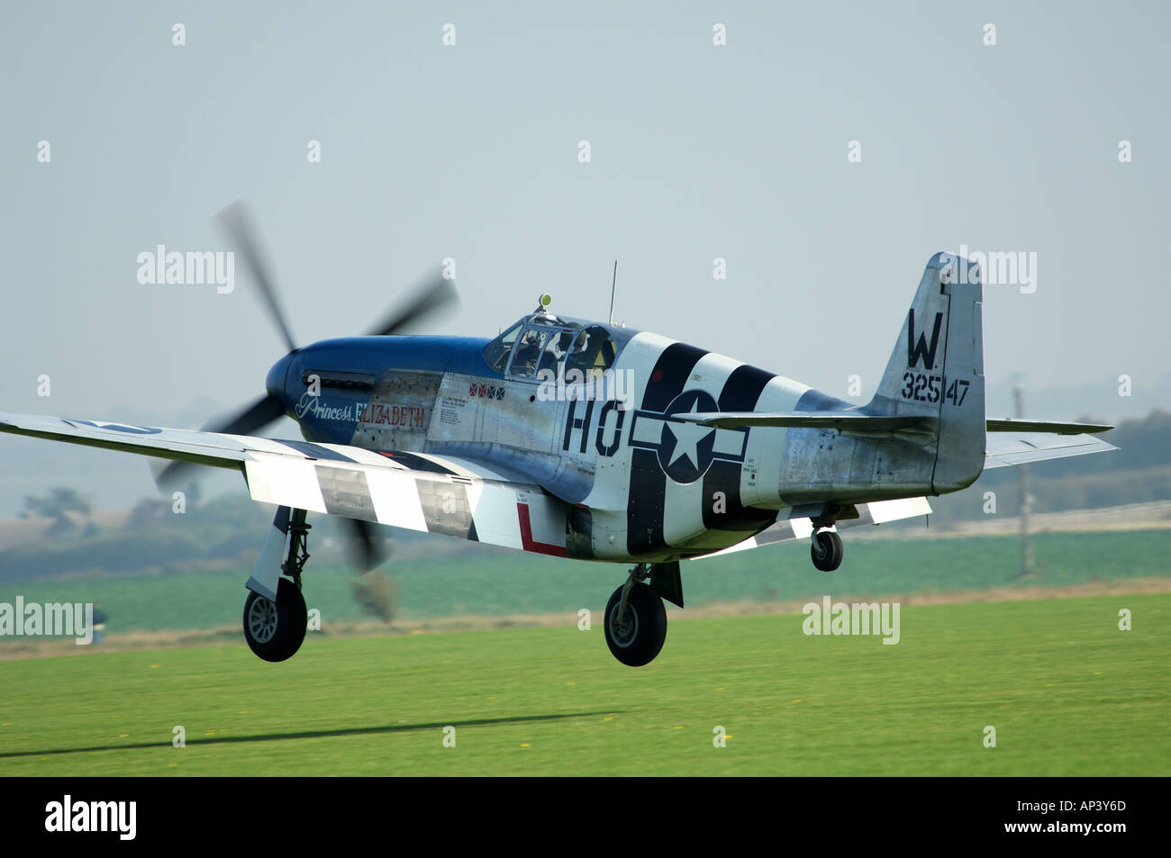 P51C  P51 Mustang WWII fighter Princess Elizabeth Stock Photo
