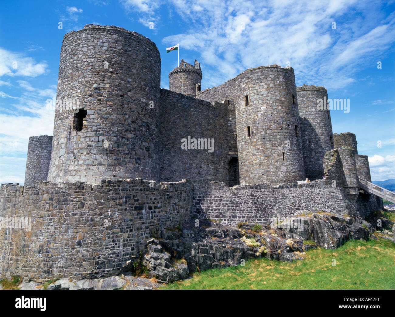Harlech Castle, UNESCO World Heritage Site, Gwynedd, Wales, UK Stock Photo