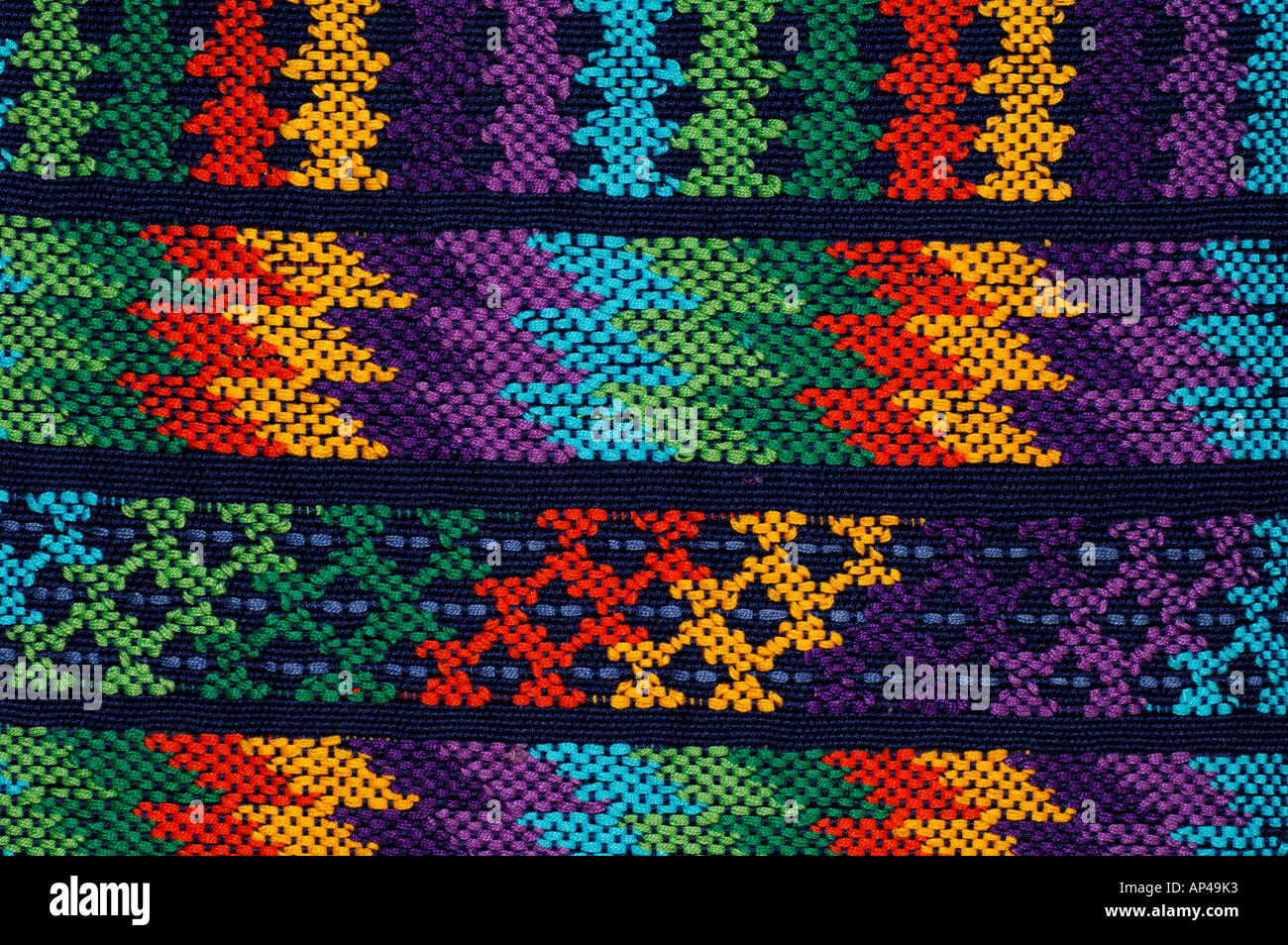 Central America Guatemala Antigua Textile Museum aka Casa del Tejido. Colorful traditional Guatemalan textiles Stock Photo Alamy
