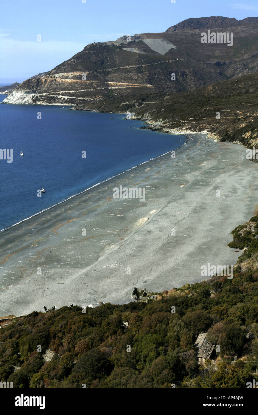 Den sorte strand Nonza Korsika 08 2007 Stock Photo - Alamy