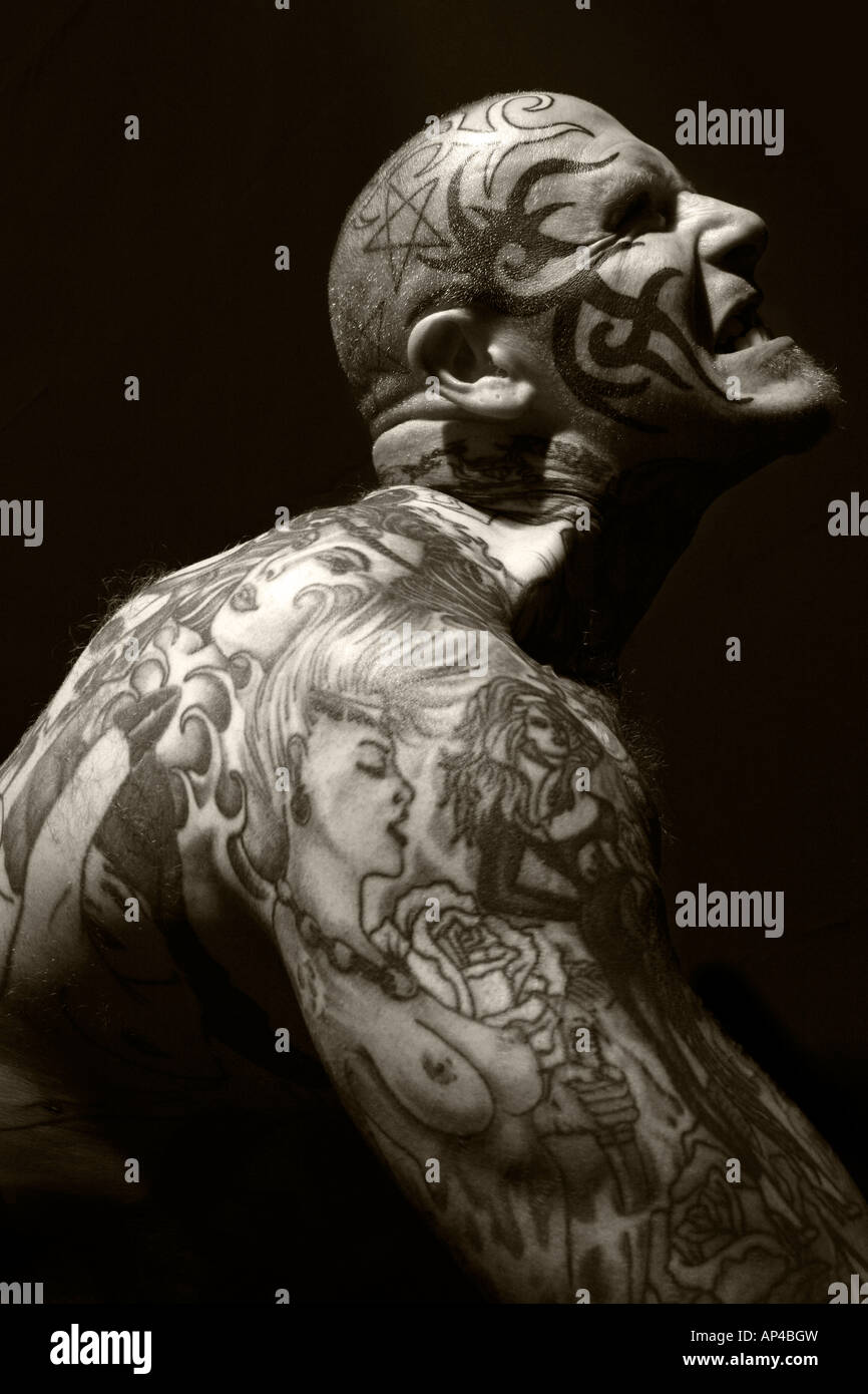 Heavily tattooed hires stock photography and images Alamy