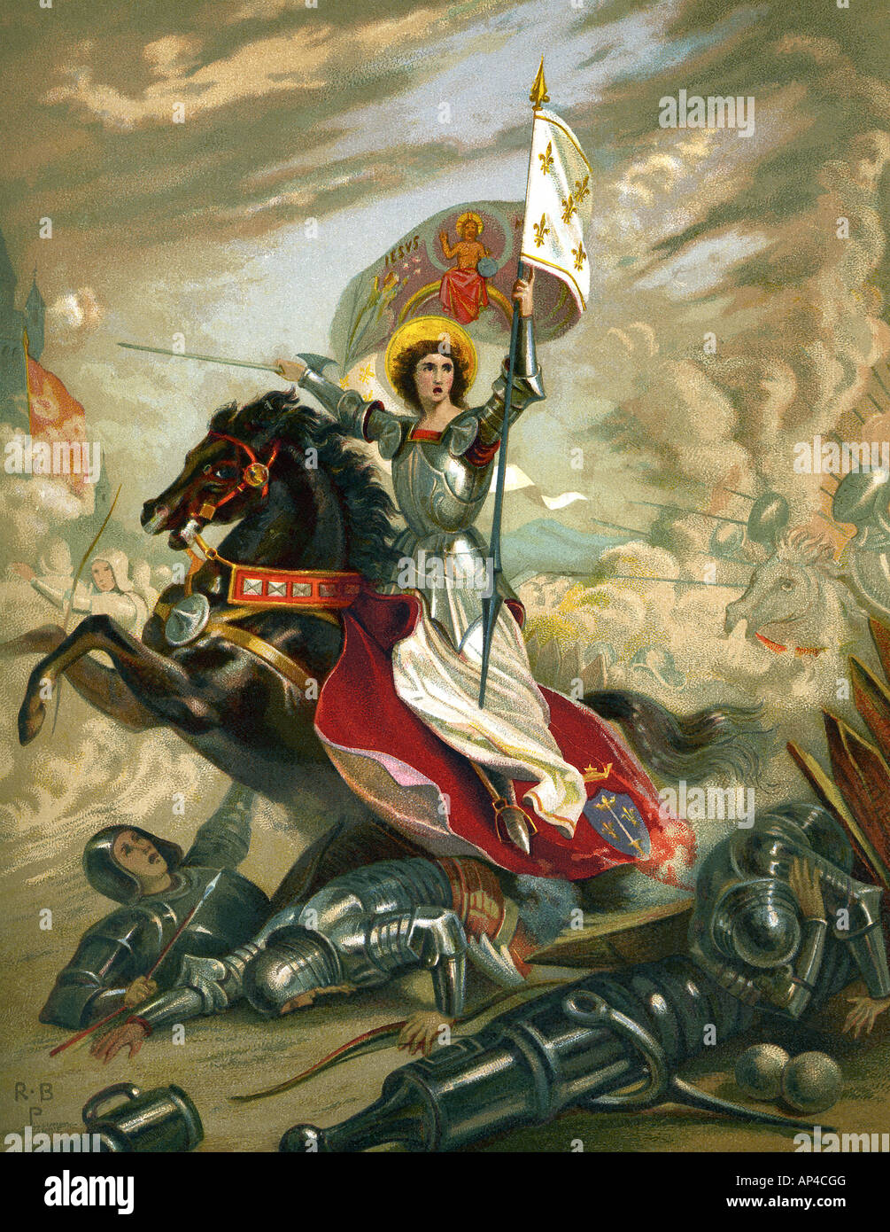 Joan of Arc on Horseback Stock Photo