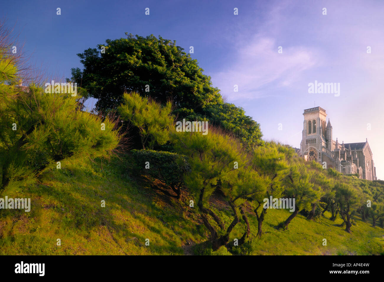 Église catholique Biarritz France church nature basque Stock Photo - Alamy
