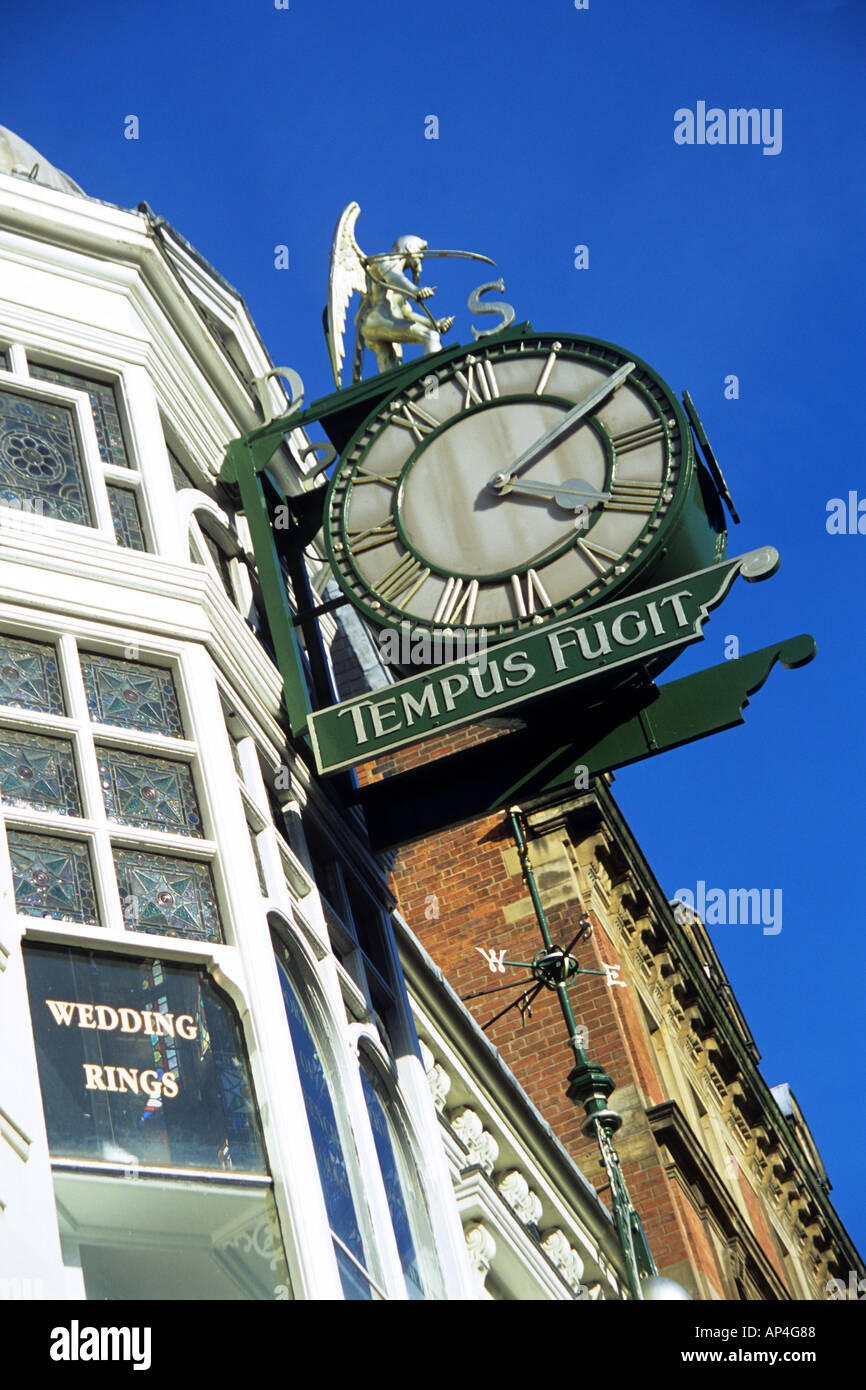 Large clock, Leeds, Yorkshire, England, UK Stock Photo