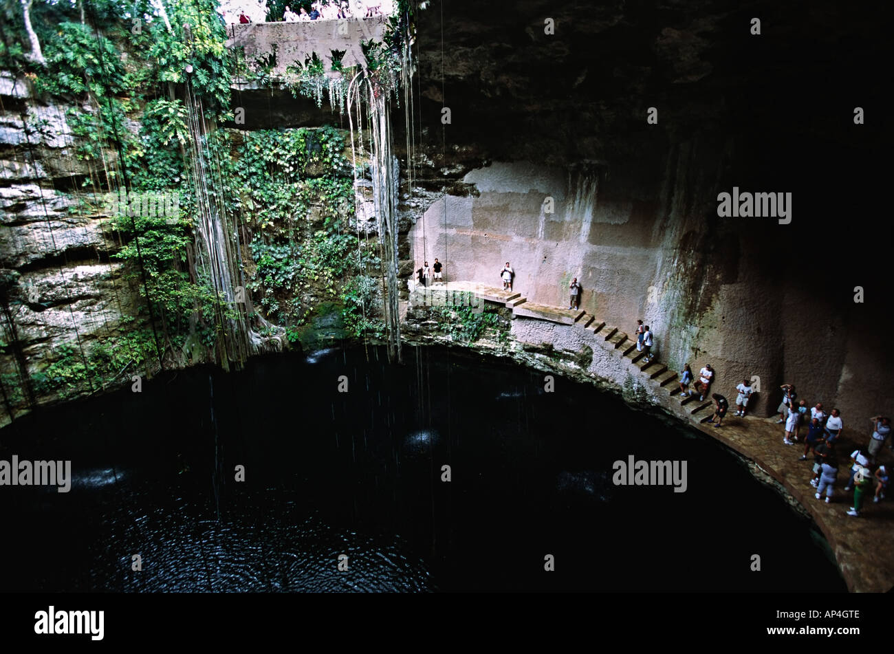 Mayans Cenote Ritual Mexico, Into the Cenote, east of Chichen Itza, where Mayans made human ...