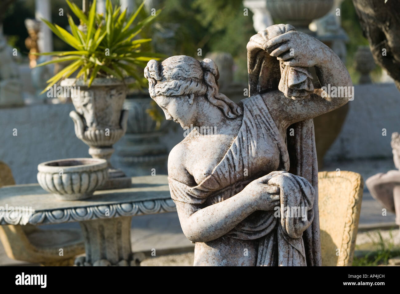 GREECE, Ionian Islands, KEFALONIA, Kokolata Greek Lawn Ornament Statue