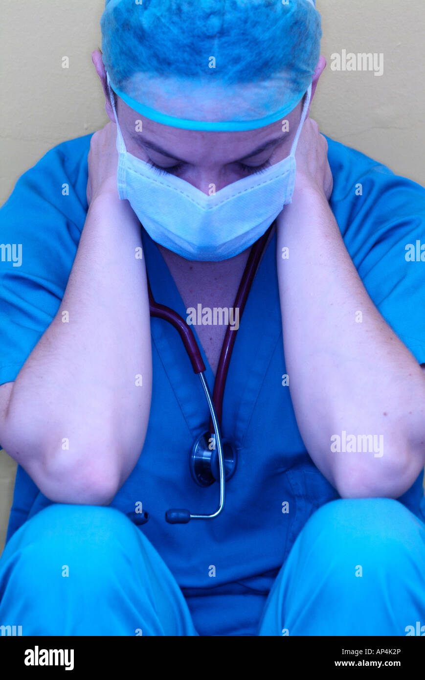 Doctor woman after hard hi-res stock photography and images - Alamy
