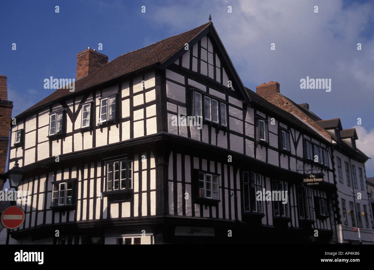 Abbots House from around 1450 in Tudor style Shrewsbury Shropshire