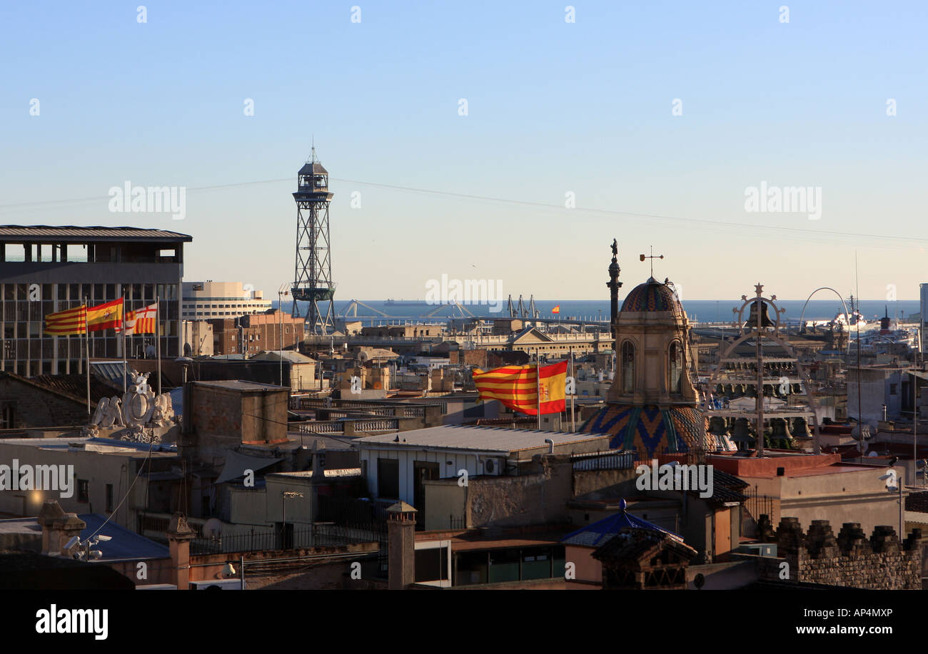 Barcelona rooftops, Spain Stock Photo Alamy