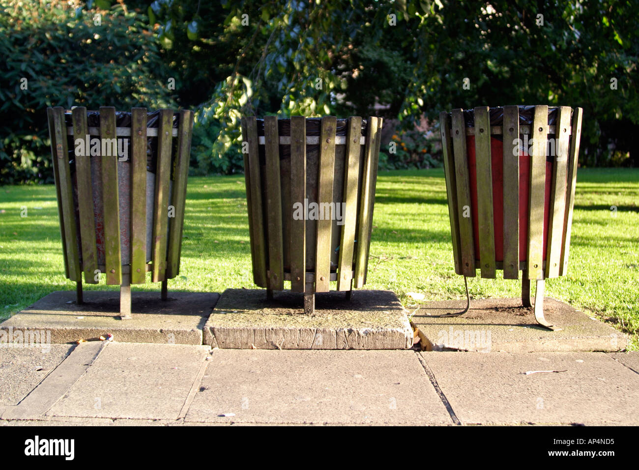 Three waste disposal bins hi-res stock photography and images - Alamy