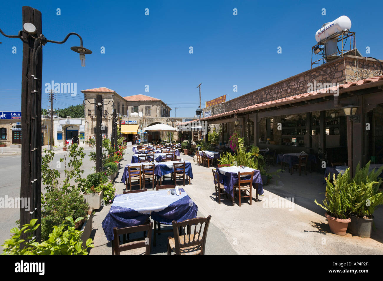 Taverna in Village Centre, Polis, North West Coast, Cyprus Stock Photo