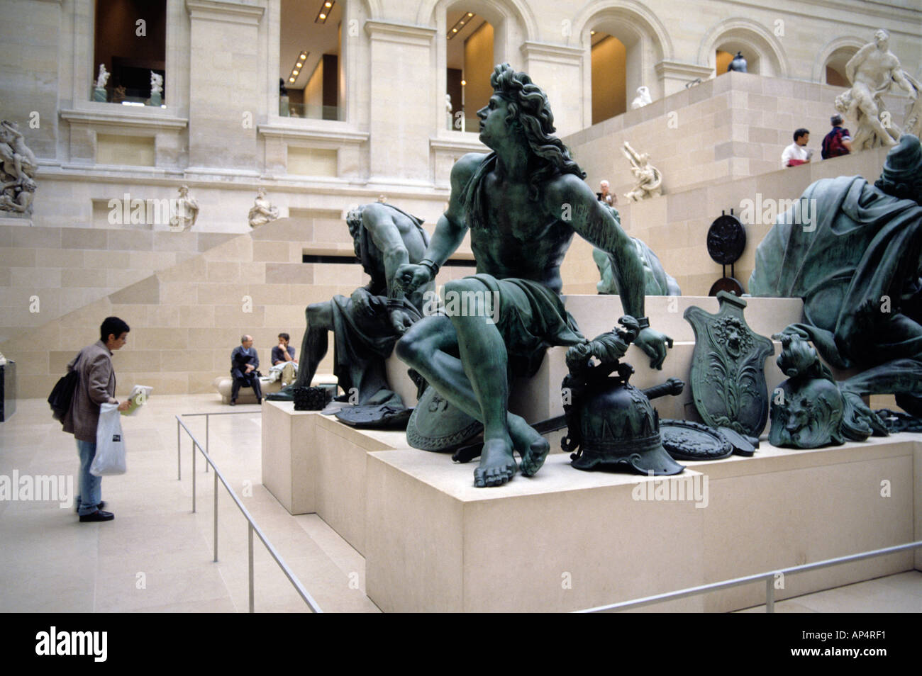 Sculptures inside The Louvre Paris France Stock Photo Alamy