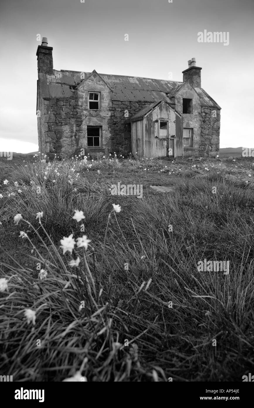 Abandoned Stone House Isle Of Lewis Western Isles Scotland UK Stock Photo