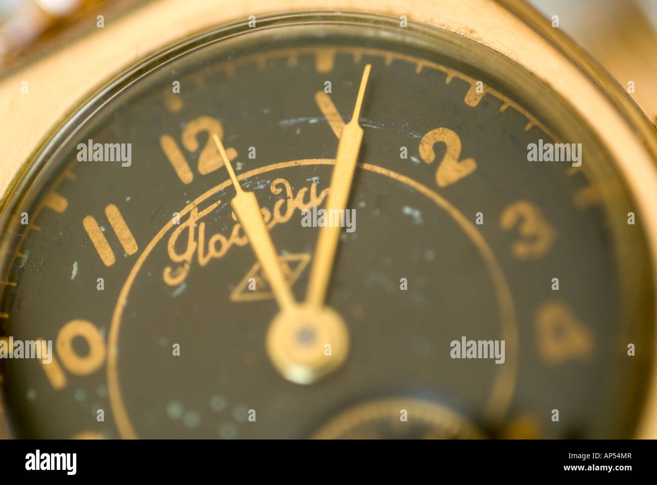 old fashioned golden watch Stock Photo Alamy