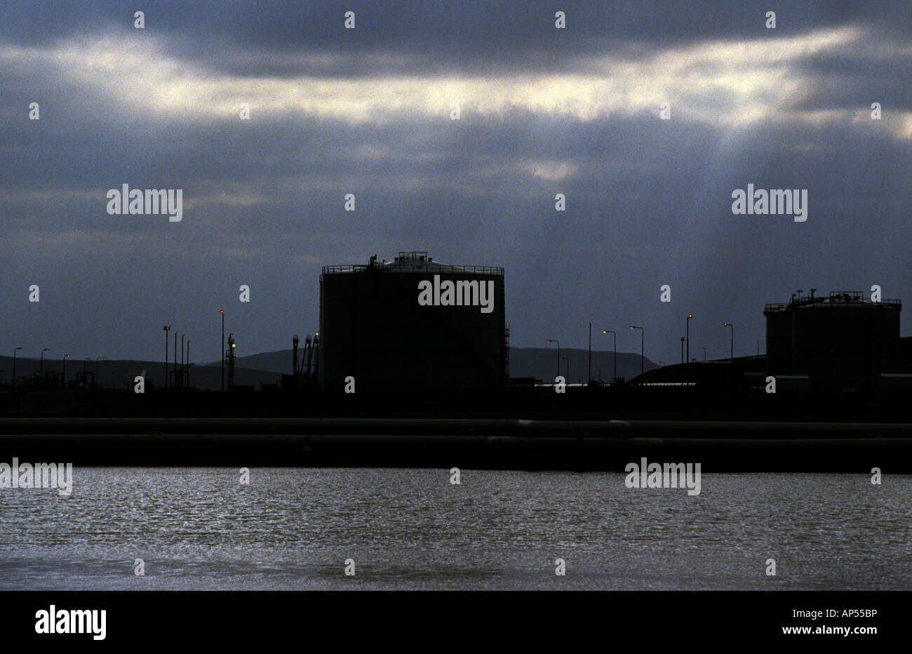 Shetland Sullom Voe Oil Refinery Stock Photo Alamy