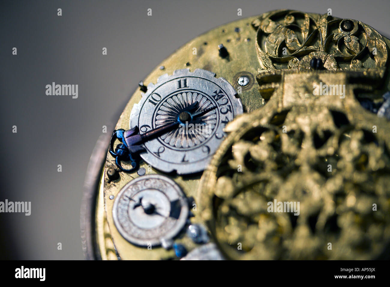 the inside of a pocket watch Stock Photo Alamy