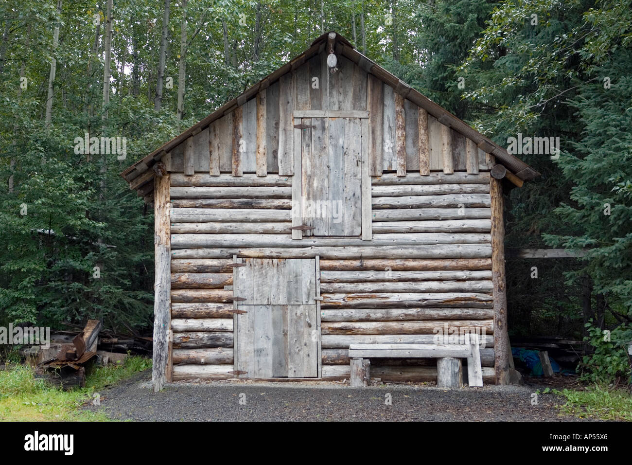 Restored cabin in Hope, Alaska, a former mining town in the Kenai