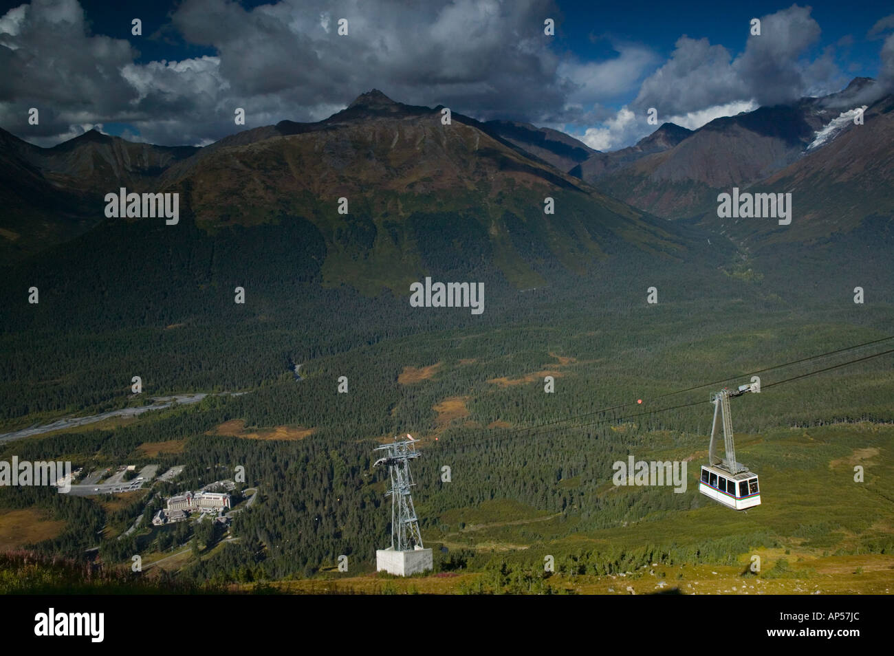 USA, ALASKA, Anchorage Area, GIRDWOOD Mt. Alyeska Tram & Alyeska