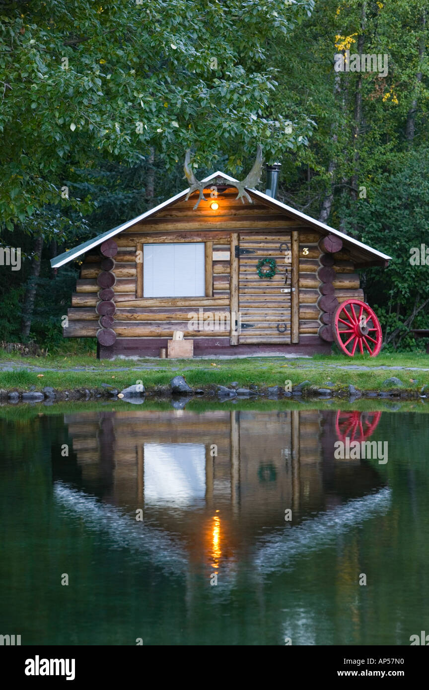 Log Cabin At Lakeside Stock Photos Log Cabin At Lakeside Stock