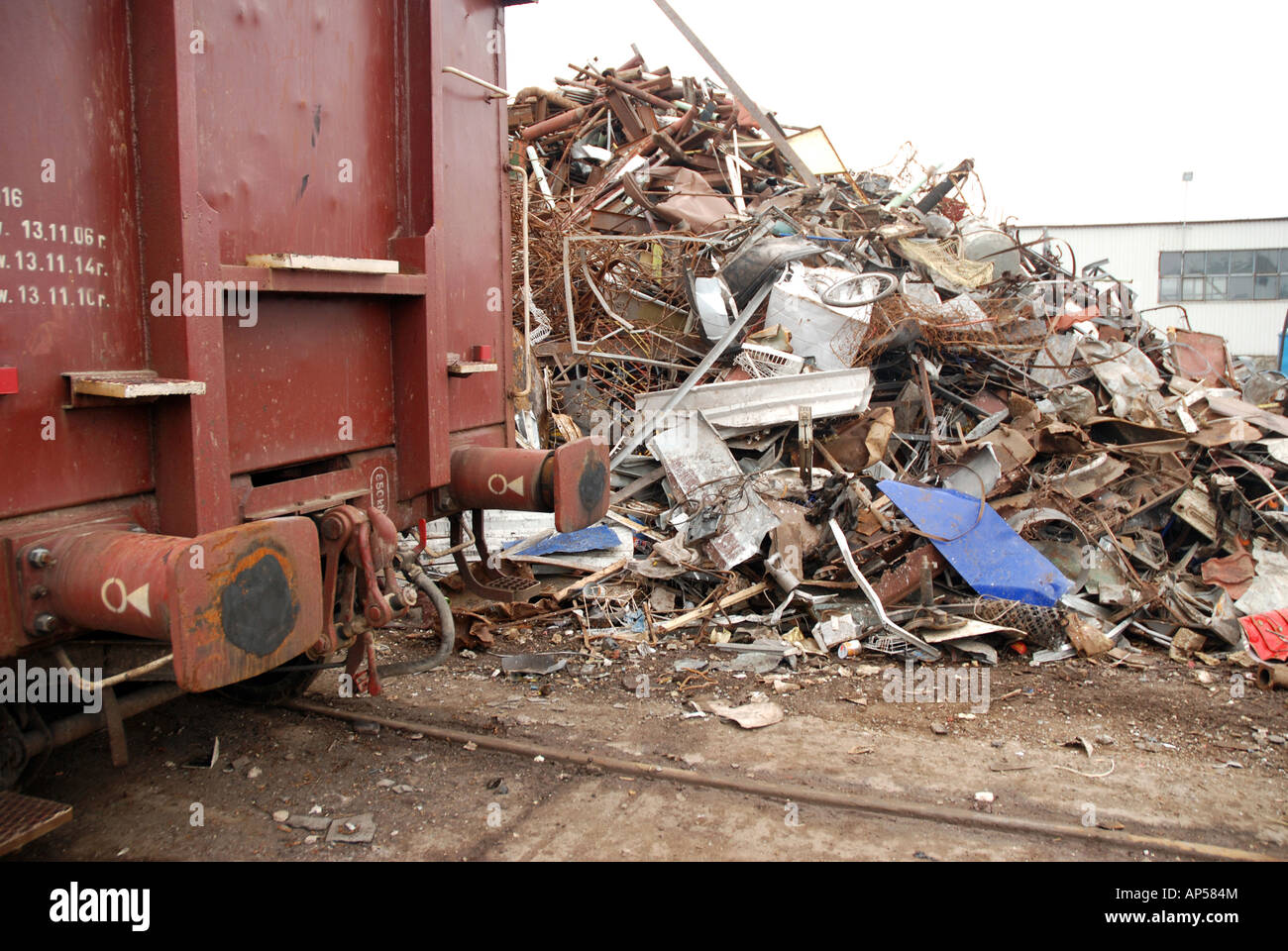 Scrap metal on junkyard in Warsaw, Poland Stock Photo Alamy