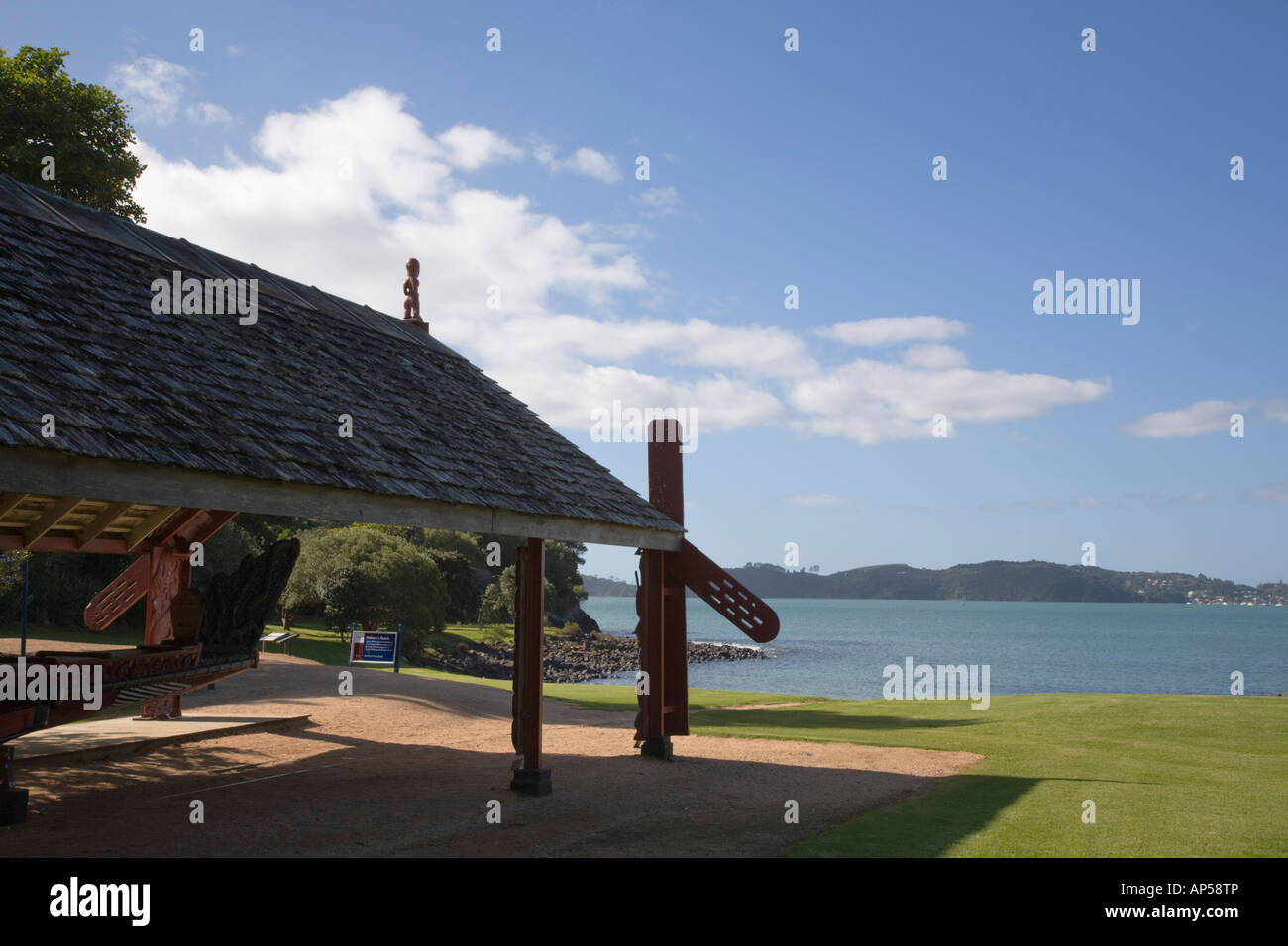Whare Waka canoe house with largest Maori war canoe Ngatokimatawhaorua