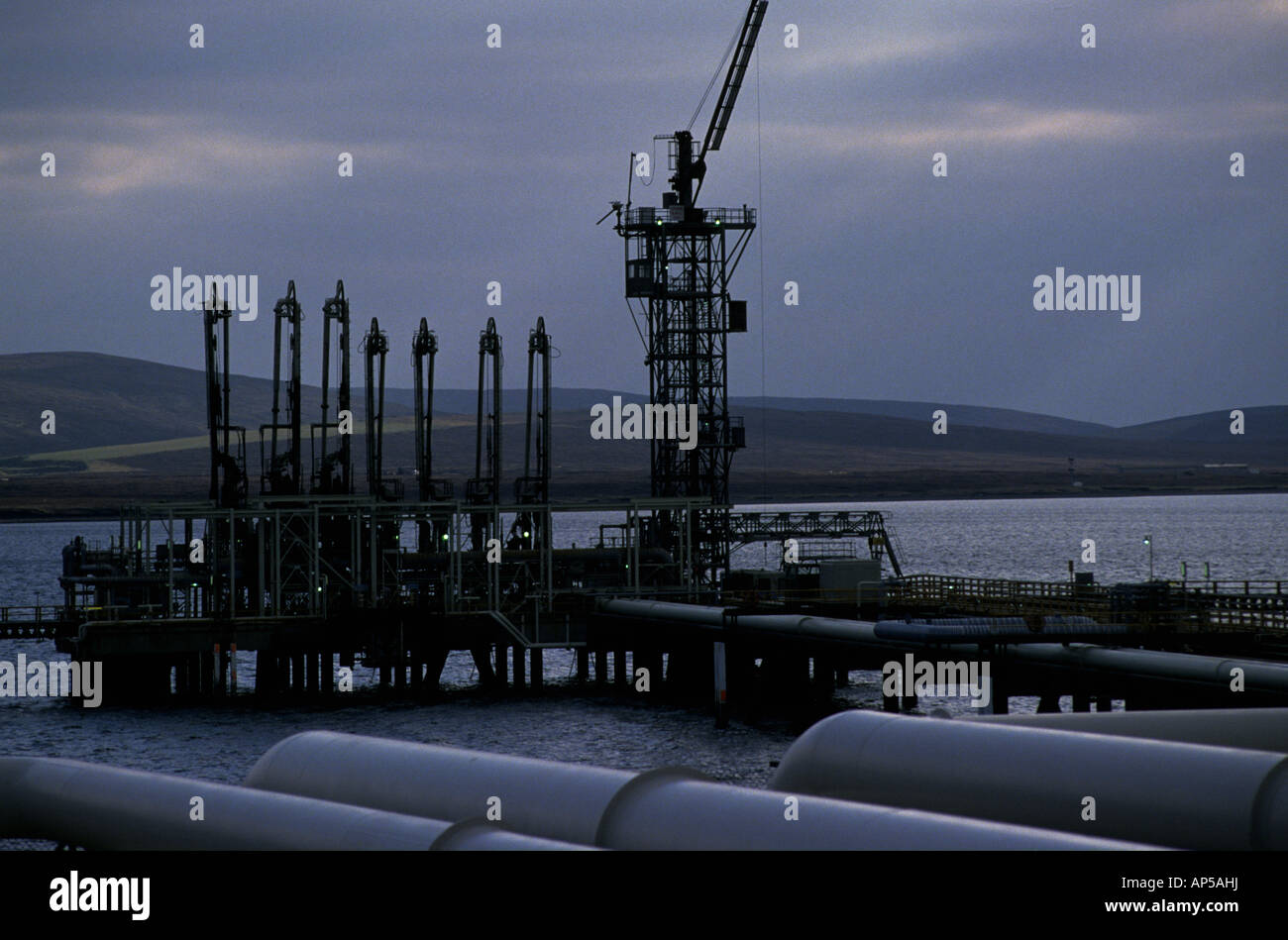 Shetland Sullom Voe Oil Refinery Stock Photo Alamy