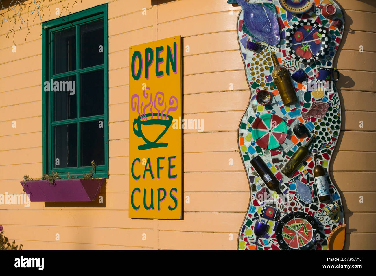 USA, ALASKA, KENAI PENINSULA, HOMER Homer Detail / Cafe Cups