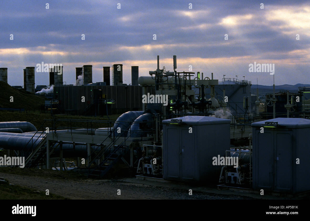 Shetland Sullom Voe Oil Refinery Stock Photo Alamy