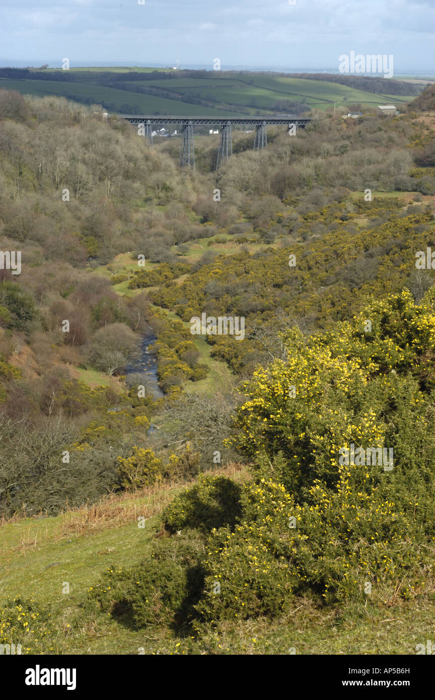 The formerMeldon railway viaduct in Dartmoor National Park Devon