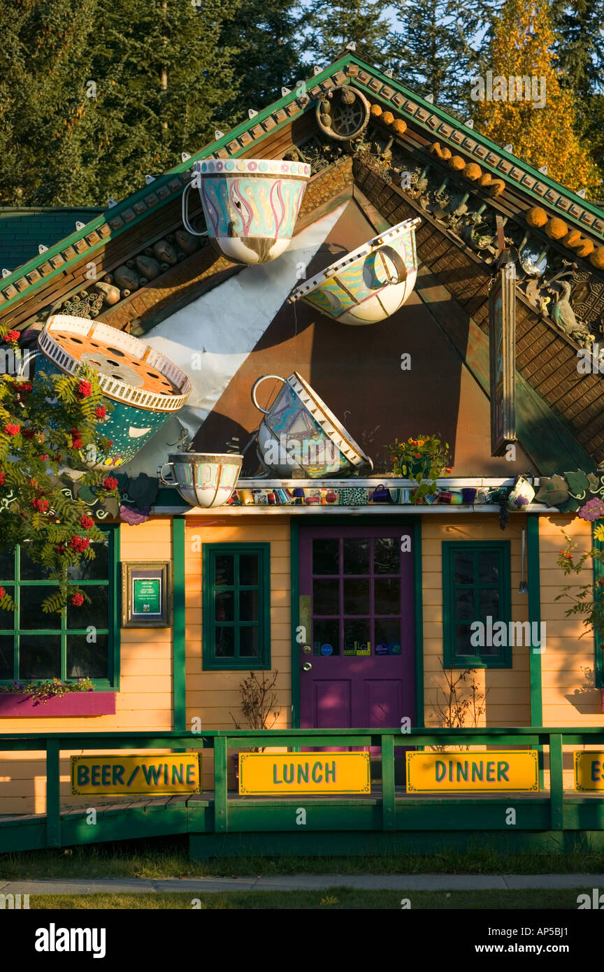 USA, ALASKA, KENAI PENINSULA, HOMER Cafe Cups Restaurant / Morning