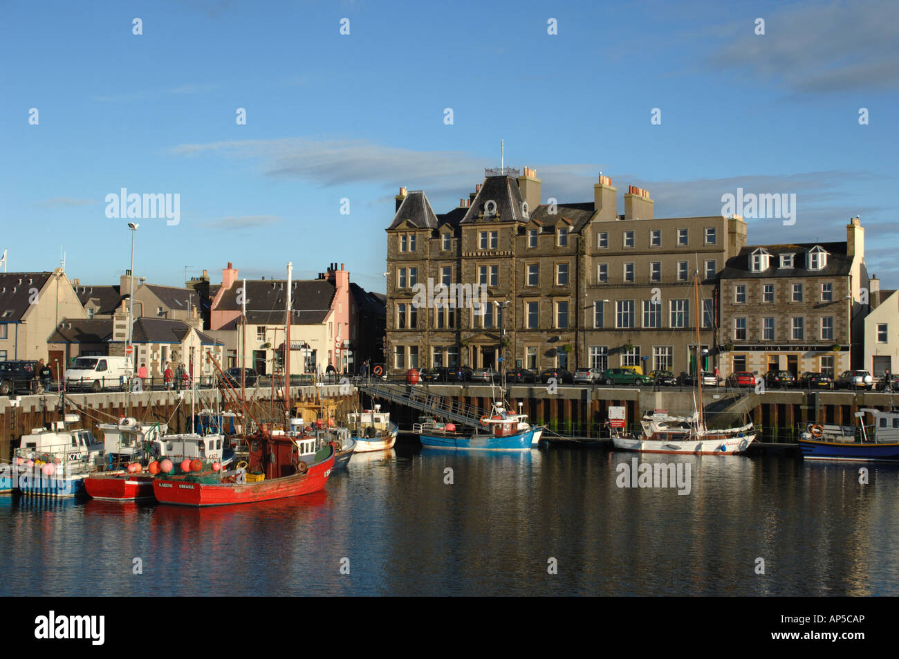 Kirkwall harbour on Orkney Mainland Scotland Stock Photo