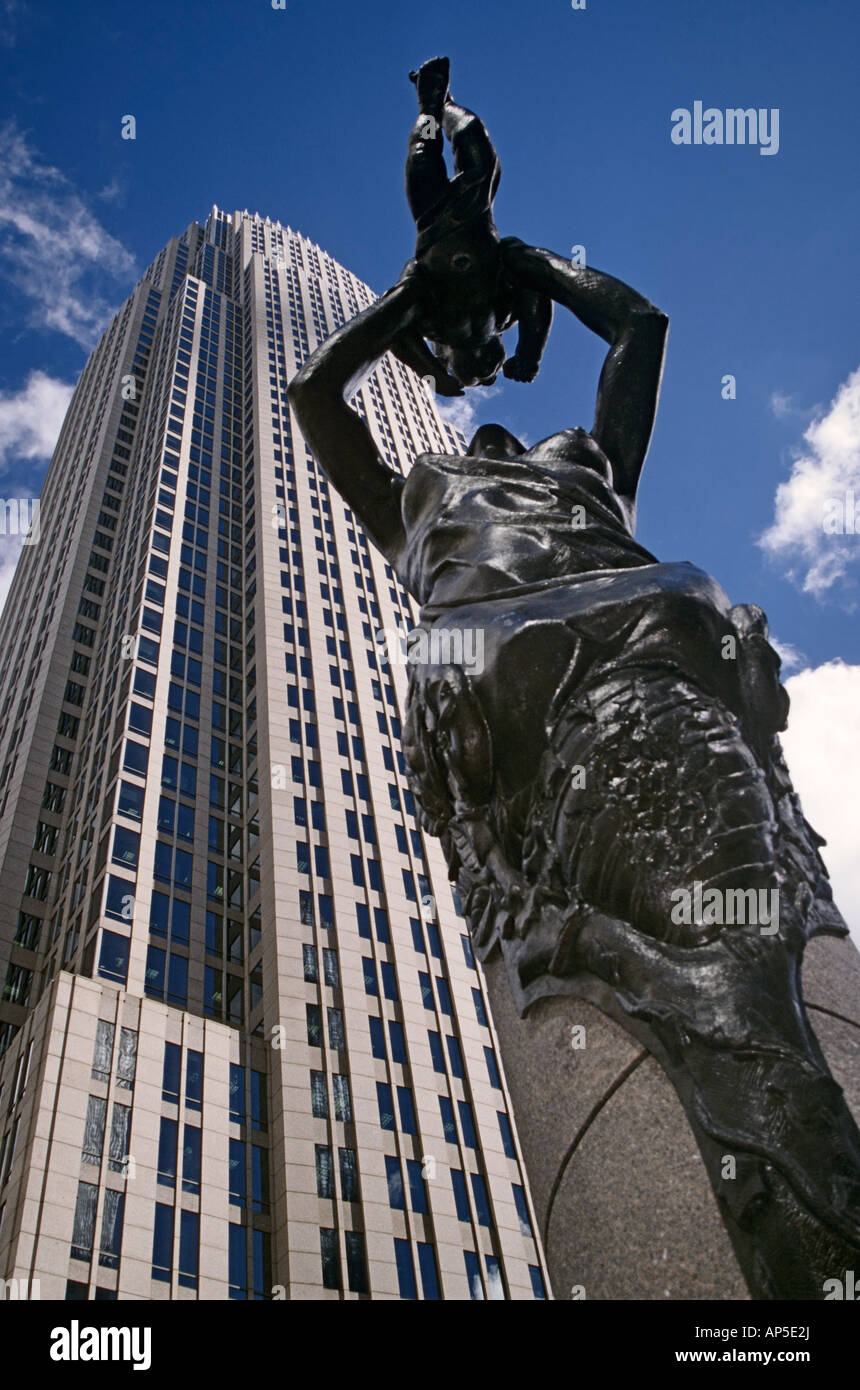 Statue by Raymond Kaskey Downtown Charlotte North Carolina USA Stock