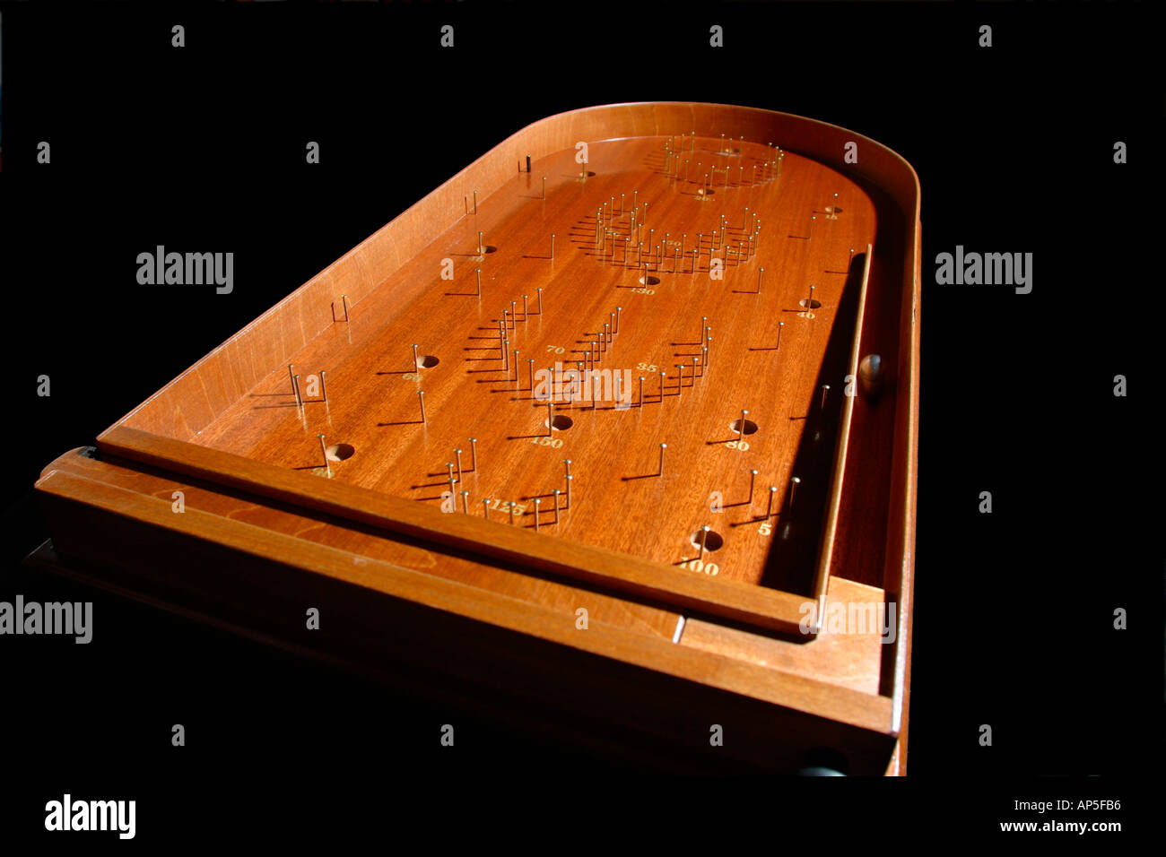 Traditional wooden bagatelle game Stock Photo Alamy