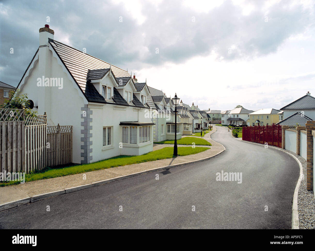 Modern bungalows in a housing estate ( Ireland Stock Photo Alamy