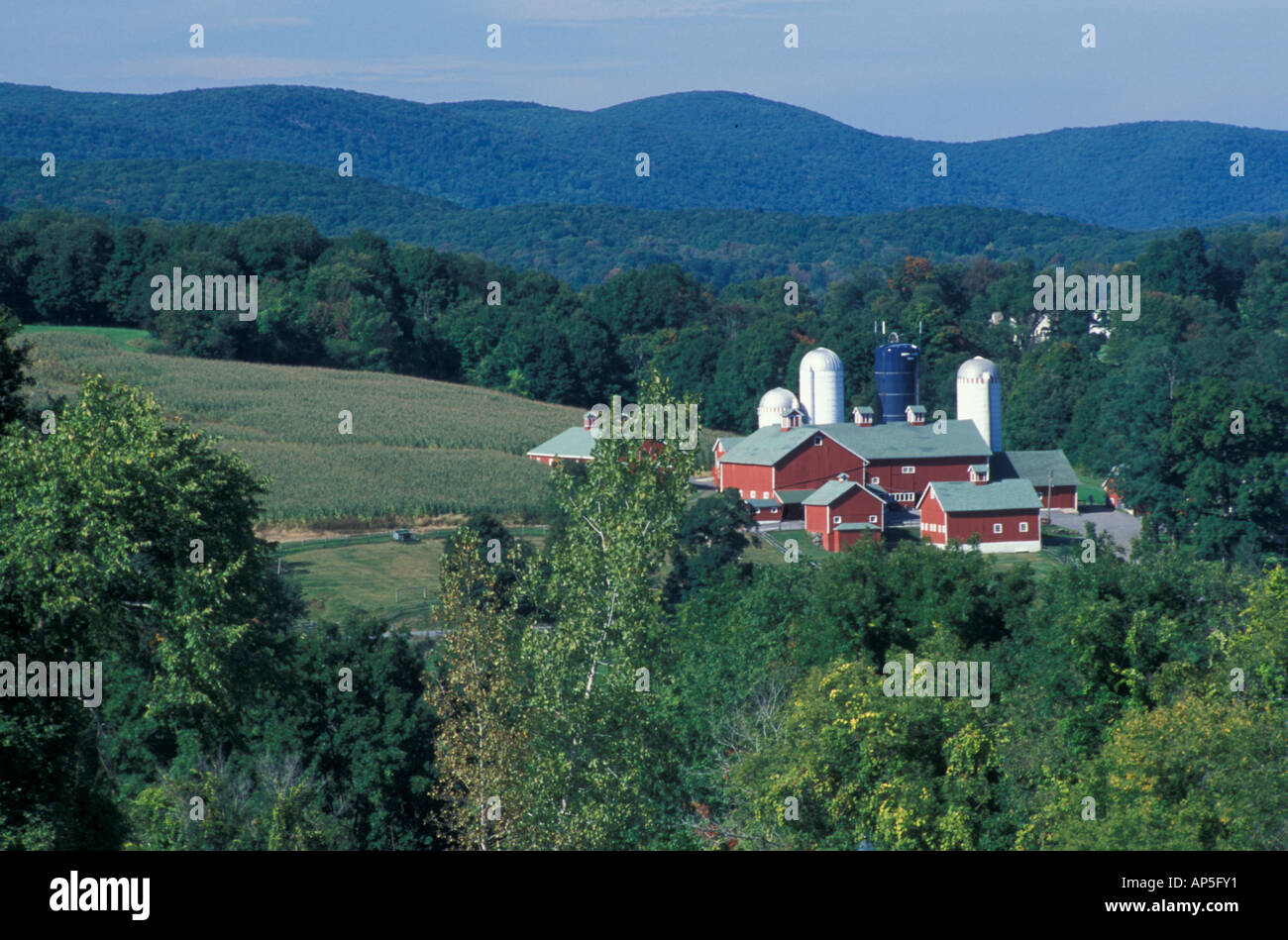 New Milford, CT A farm in the Litchfield Hills of western Connecticut. Stock Photo