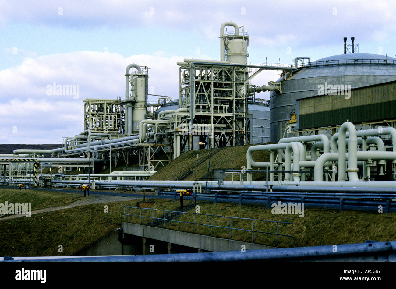 Shetland Sullom Voe Oil Refinery Stock Photo Alamy