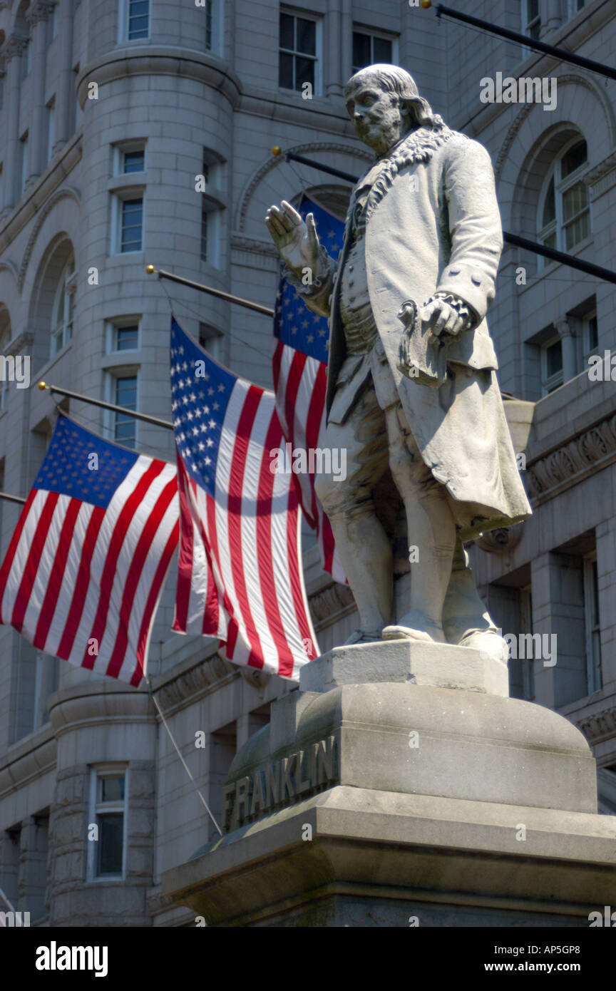 Washington, DC, statue of Benjamin Franklin Stock Photo Alamy