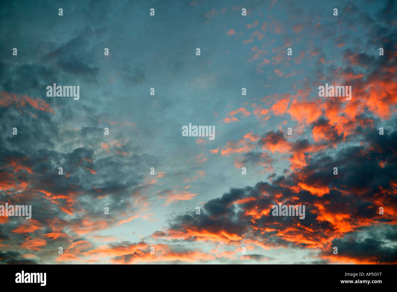 Fiery dusk sky reflected hi-res stock photography and images - Alamy