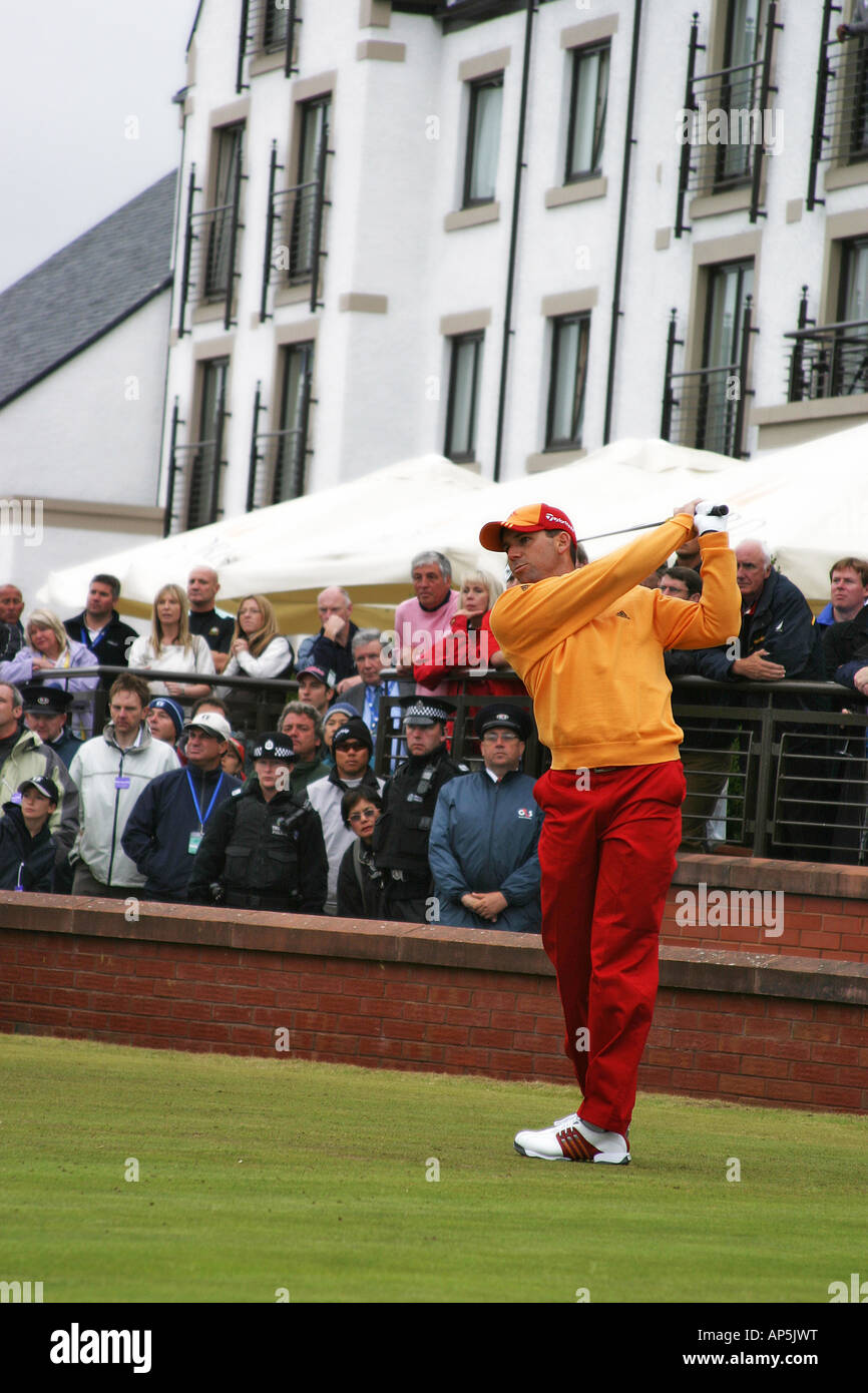 Sergio Garcia Tees Off Atf The 2007 British Open - 