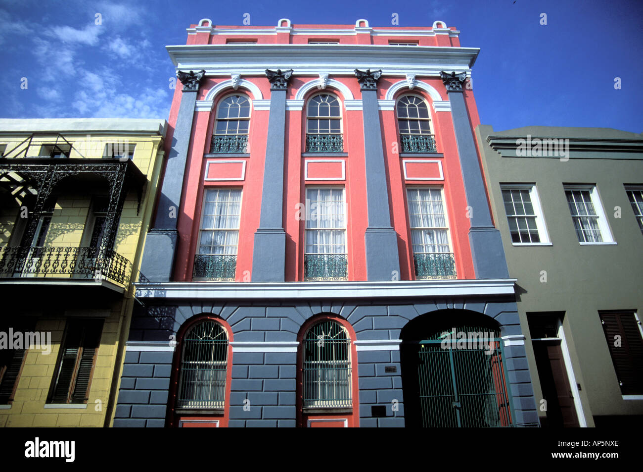Colorful Building Facades, French Quarter, New Orleans, Louisiana ...