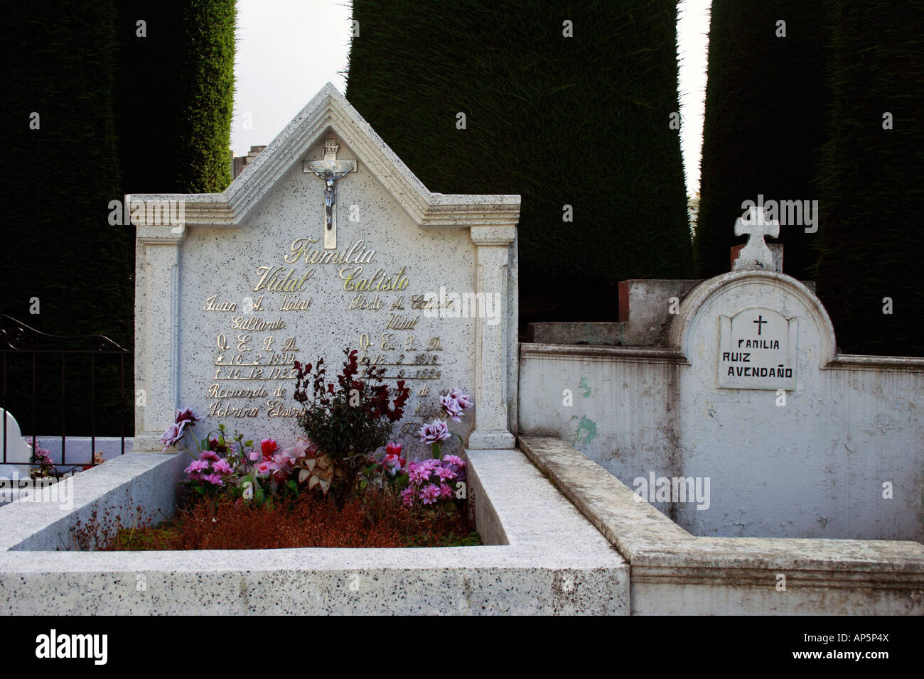 Headstones in the cemetery in Punta Arenas, Chile Stock Photo Alamy