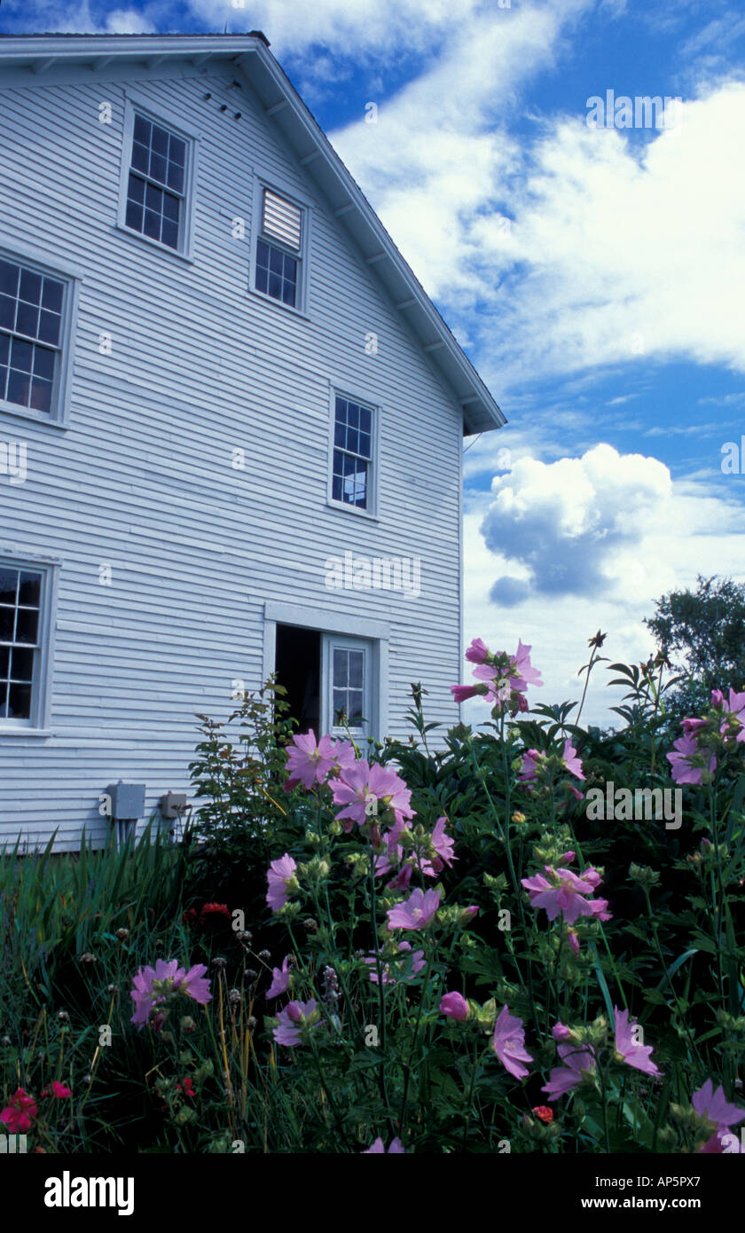 New Gloucester, ME A flower garden next to the Boys' Shop at the