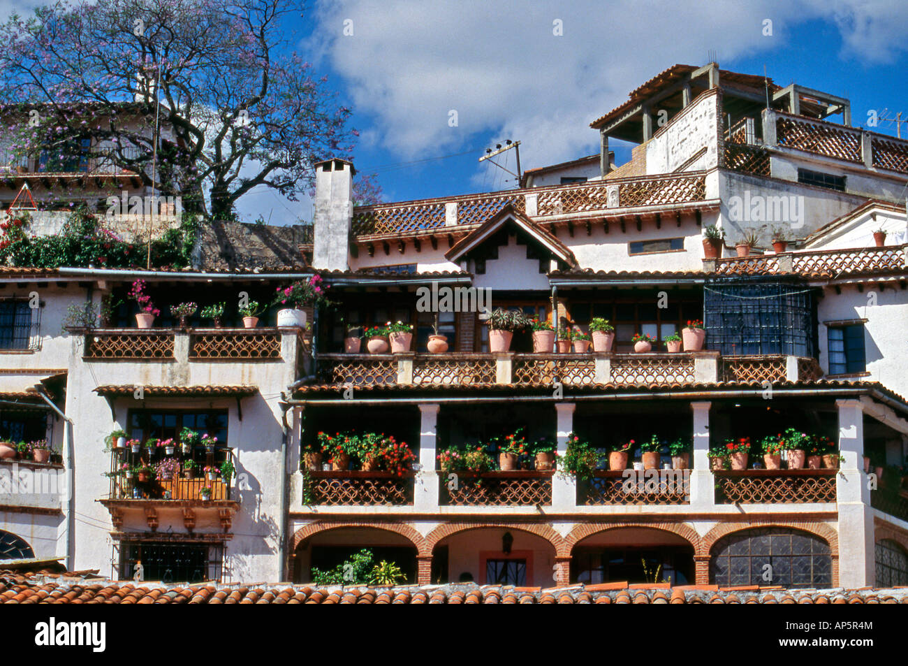 Houses at Puebla Mexico Stock Photo Alamy