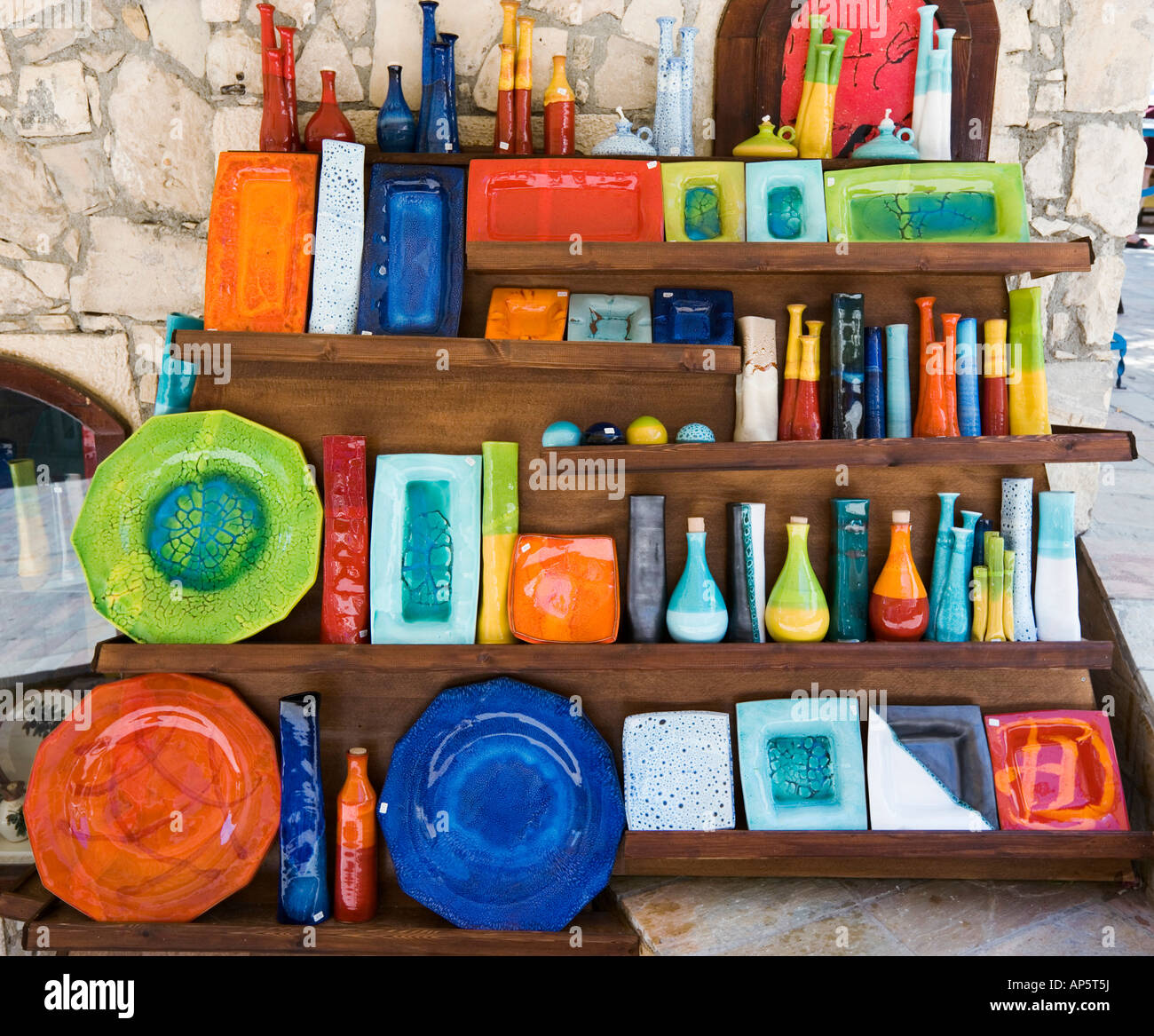 Shop in Resort Centre near to Harbour, Aghia Galini, South Coast, Crete, Greece Stock Photo