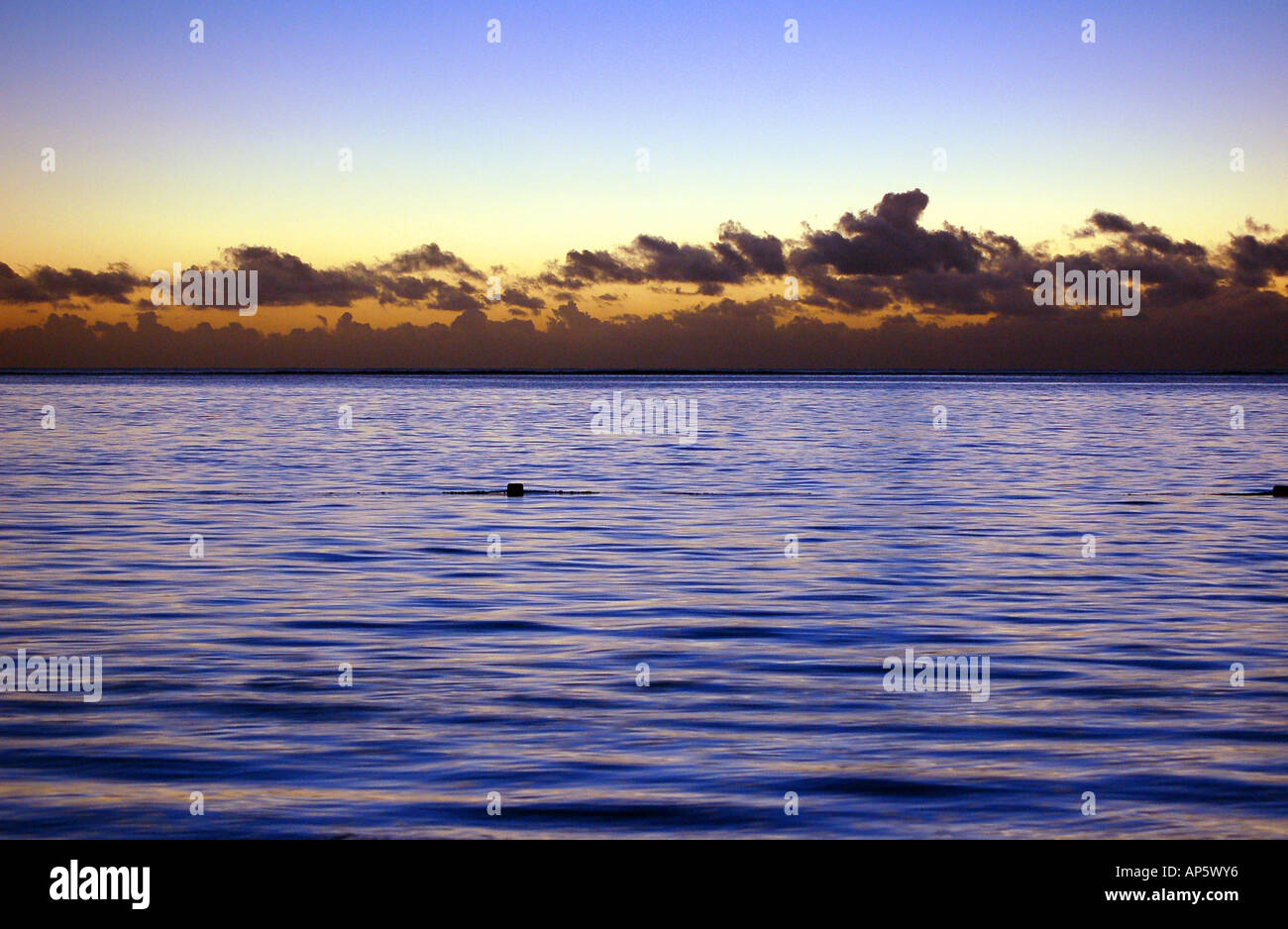 Dark clouds on the horizon, Mauritius. Stock Photo