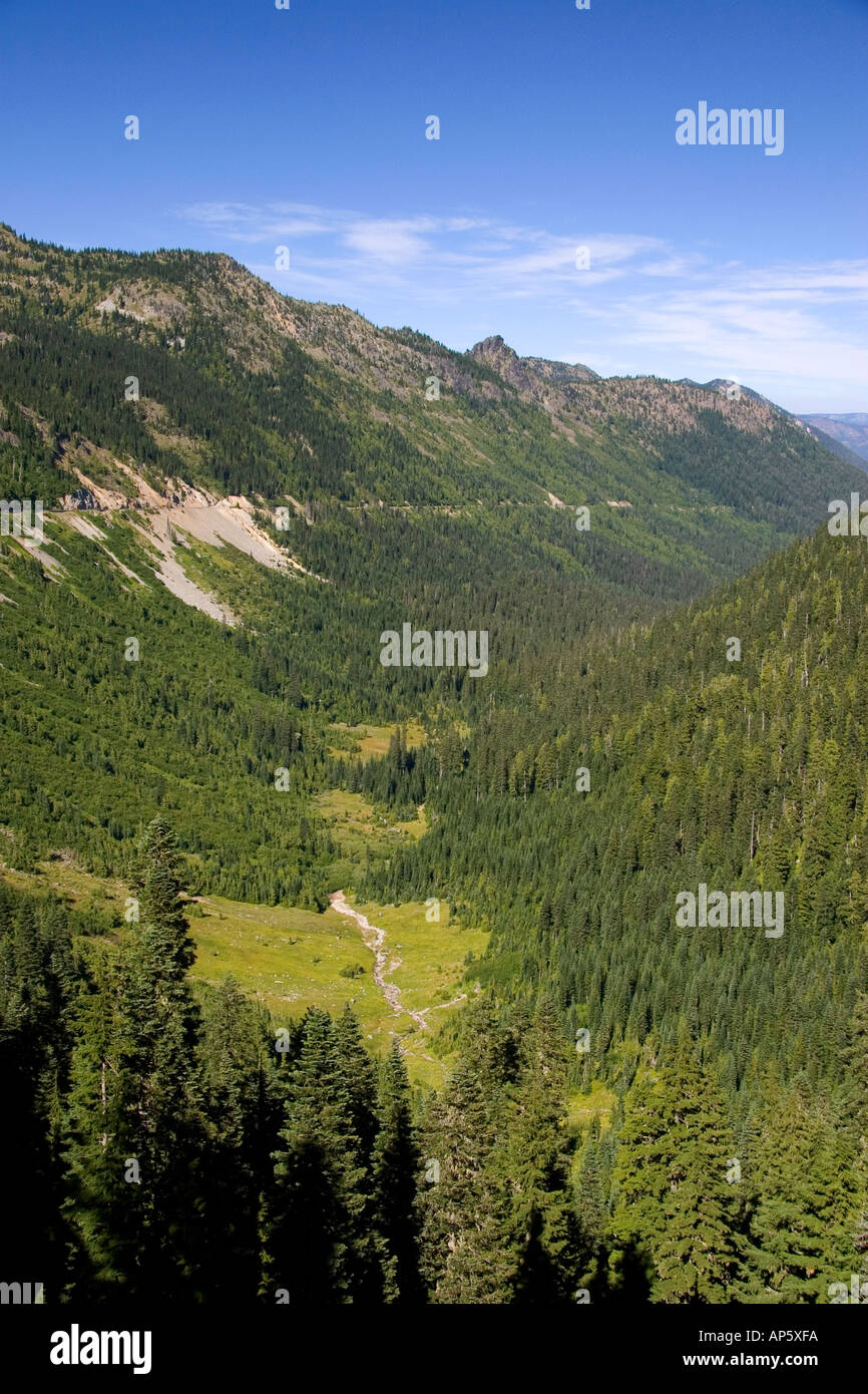 A view of the American River from Chinook Pass along highway 410 in ...