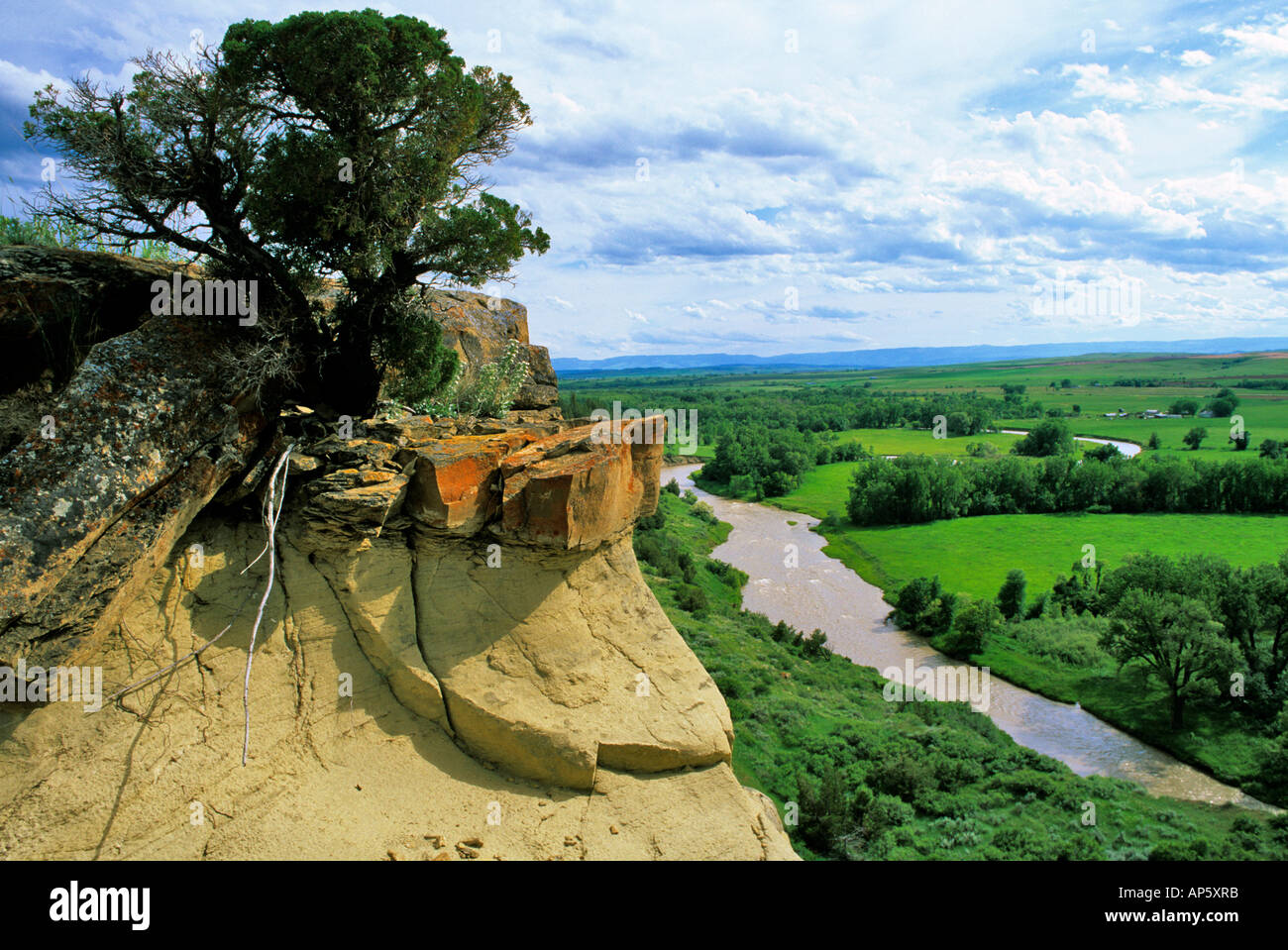 Little Bighorn river near Lodge Grass Montana Stock Photo Alamy